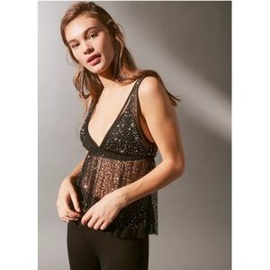 UO Embellished Sequin V-Neck Tank Top